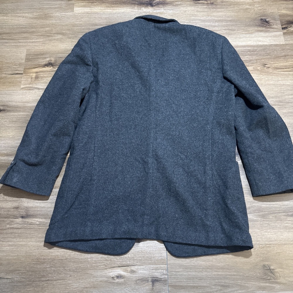 Ermenegildo Zegna Soft Black Gray Wool Cashmere Blazer Suit Coat EU 52R / US 42R - Picture 16 of 16